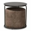Baxton Studio Kira Ottoman & Table 2-Piece Set