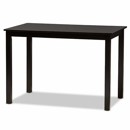 Baxton Studio Clarke Dining Table 5-piece Set Gray Espresso 4 Baxton Studio Clarke Dining Table 5-piece Set Gray Espresso - Image 4