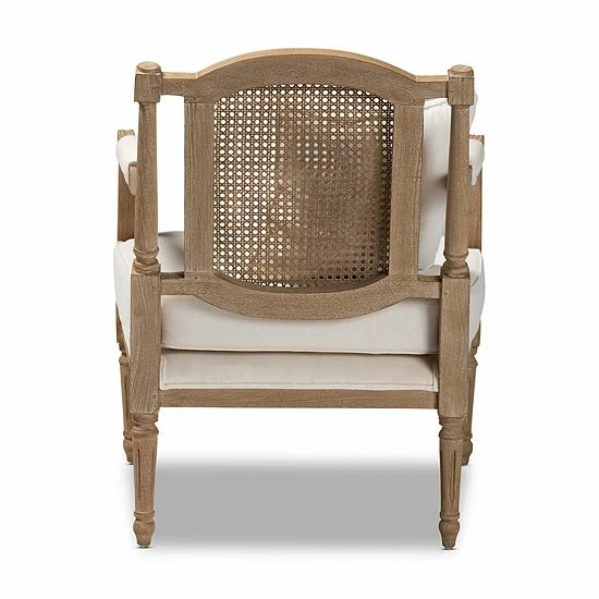 Baxton Studio Clemence Faux Rattan Arm Chair 3 Baxton Studio Clemence Faux Rattan Arm Chair - Image 3