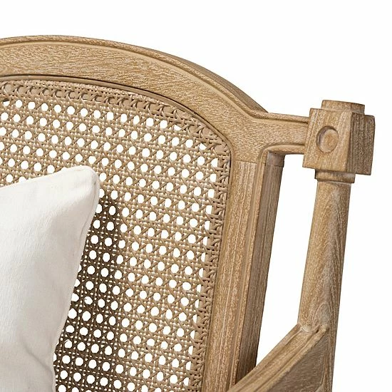 Baxton Studio Clemence Faux Rattan Arm Chair 4 Baxton Studio Clemence Faux Rattan Arm Chair - Image 4