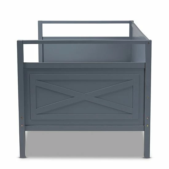 Baxton Studio Cintia Twin Daybed Gray 5 Baxton Studio Cintia Twin Daybed Gray - Image 5