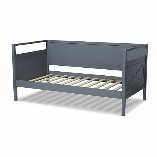 Baxton Studio Cintia Twin Daybed Gray 6 Baxton Studio Cintia Twin Daybed Gray - Image 6