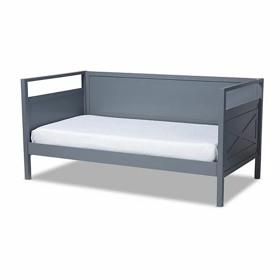 Baxton Studio Cintia Twin Daybed Gray 8 Baxton Studio Cintia Twin Daybed Gray - Image 8