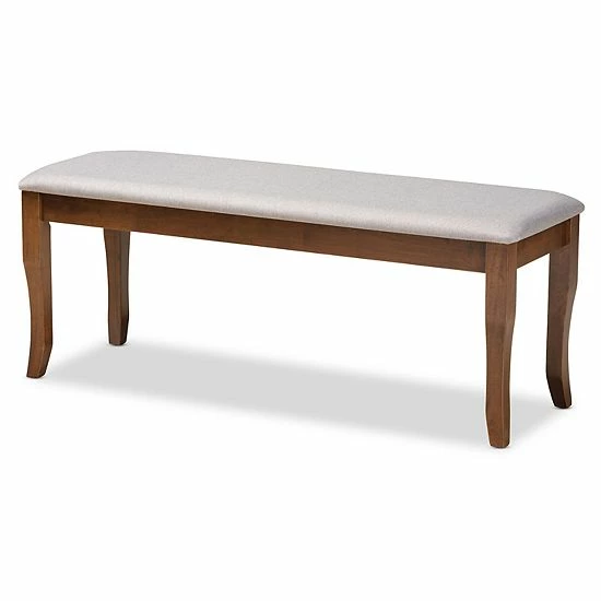 Baxton Studio Cornelie Gray Dining Bench 1 Baxton Studio Cornelie Gray Dining Bench