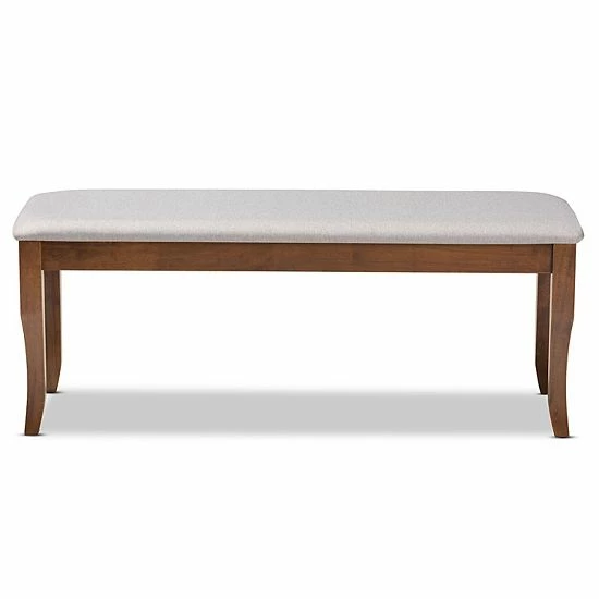 Baxton Studio Cornelie Gray Dining Bench 3 Baxton Studio Cornelie Gray Dining Bench - Image 3