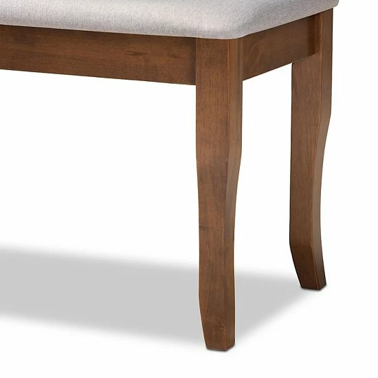 Baxton Studio Cornelie Gray Dining Bench 4 Baxton Studio Cornelie Gray Dining Bench - Image 4