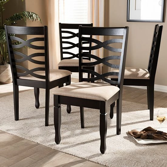 Baxton Studio Lanier Dining Chair Set Gray 2 Baxton Studio Lanier Dining Chair Set Gray - Image 2