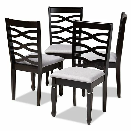 Baxton Studio Lanier Dining Chair Set Gray 6 Baxton Studio Lanier Dining Chair Set Gray - Image 6
