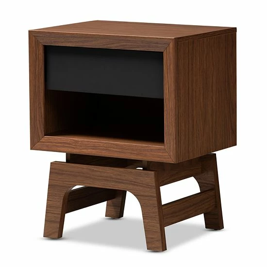 Baxton Studio Svante Medium Brown Nightstand 1 Baxton Studio Svante Medium Brown Nightstand