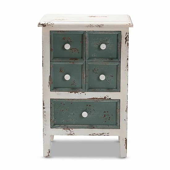 Baxton Studio Angeline Blue Storage Cabinet 6 Baxton Studio Angeline Blue Storage Cabinet - Image 6