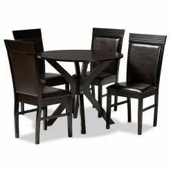 Baxton Studio Jeane Dining Table & Chair 5-piece Set