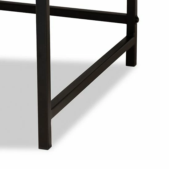 Baxton Studio Cargan Desk Walnut Black 4 Baxton Studio Cargan Desk Walnut Black - Image 4