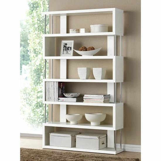 Baxton Studio Barnes 6-Shelf Modern Bookcase 2 Baxton Studio Barnes 6-Shelf Modern Bookcase - Image 2