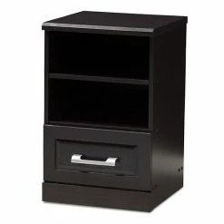 Baxton Studio Odelia Espresso Nightstand