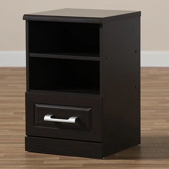 Baxton Studio Odelia Espresso Nightstand 2 Baxton Studio Odelia Espresso Nightstand - Image 2