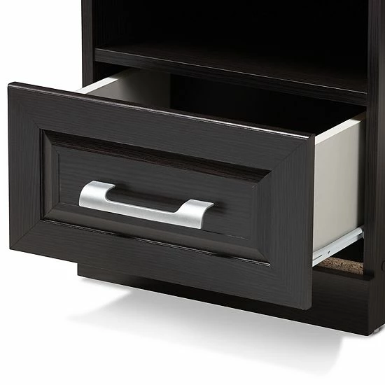 Baxton Studio Odelia Espresso Nightstand 3 Baxton Studio Odelia Espresso Nightstand - Image 3