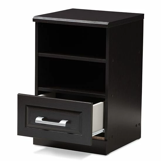 Baxton Studio Odelia Espresso Nightstand 5 Baxton Studio Odelia Espresso Nightstand - Image 5