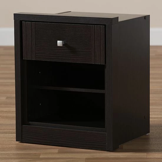 Baxton Studio Danette Espresso Nightstand 2 Baxton Studio Danette Espresso Nightstand - Image 2