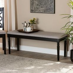 Baxton Studio Giovanni Dining Bench Sand Dark Brown -Baxton Studio Sales unnamed file 3053