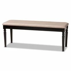 Baxton Studio Giovanni Dining Bench Sand Dark Brown -Baxton Studio Sales unnamed file 3057