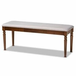 Baxton Studio Giovanni Dining Bench Sand Dark Brown -Baxton Studio Sales unnamed file 3058