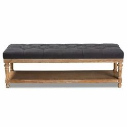 Baxton Studio Linda Bench Gray Graywashed 11 Baxton Studio Linda Bench Gray Graywashed -Baxton Studio Sales unnamed file 3067