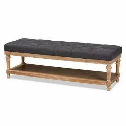 Baxton Studio Linda Bench Gray Graywashed 16 Baxton Studio Linda Bench Gray Graywashed -Baxton Studio Sales unnamed file 3072