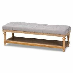 Baxton Studio Linda Bench Gray Graywashed 17 Baxton Studio Linda Bench Gray Graywashed -Baxton Studio Sales unnamed file 3073