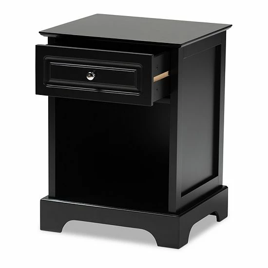 Baxton Studio Chase Nightstand Table Black 3 Baxton Studio Chase Nightstand Table Black - Image 3