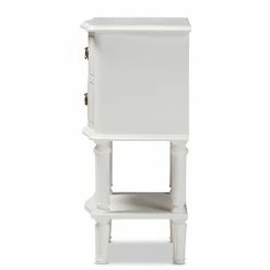 Baxton Studio Audrey White Nightstand 13 Baxton Studio Audrey White Nightstand -Baxton Studio Sales unnamed file 3083