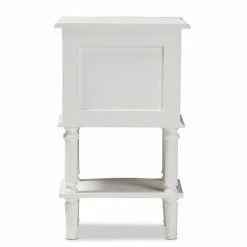 Baxton Studio Audrey White Nightstand 14 Baxton Studio Audrey White Nightstand -Baxton Studio Sales unnamed file 3084