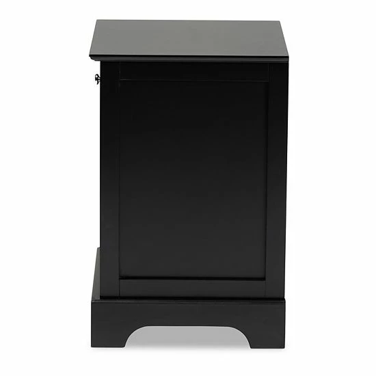 Baxton Studio Chase Nightstand Table Black 4 Baxton Studio Chase Nightstand Table Black - Image 4