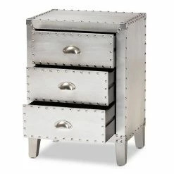Baxton Studio Claude Silver 3-Drawer Nightstand 10 Baxton Studio Claude Silver 3-Drawer Nightstand -Baxton Studio Sales unnamed file 3091