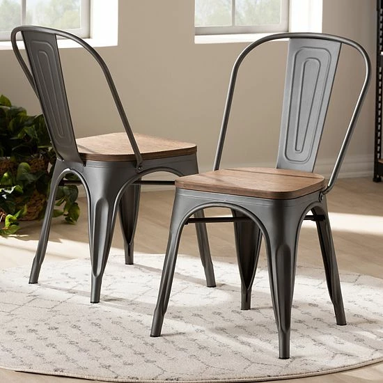 Baxton Studio Henri Dining Chair 2-piece Set 2 Baxton Studio Henri Dining Chair 2-piece Set - Image 2