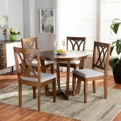 Baxton Studio Aggie Dining Table & Chair 5-piece Set -Baxton Studio Sales unnamed file 3121