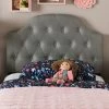 Baxton Studio Morris Scalloped Twin Size Headboard Gray
