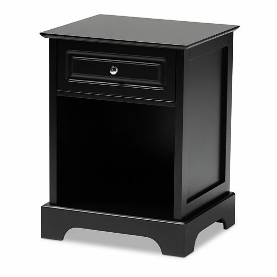 Baxton Studio Chase Nightstand Table Black 9 Baxton Studio Chase Nightstand Table Black - Image 9