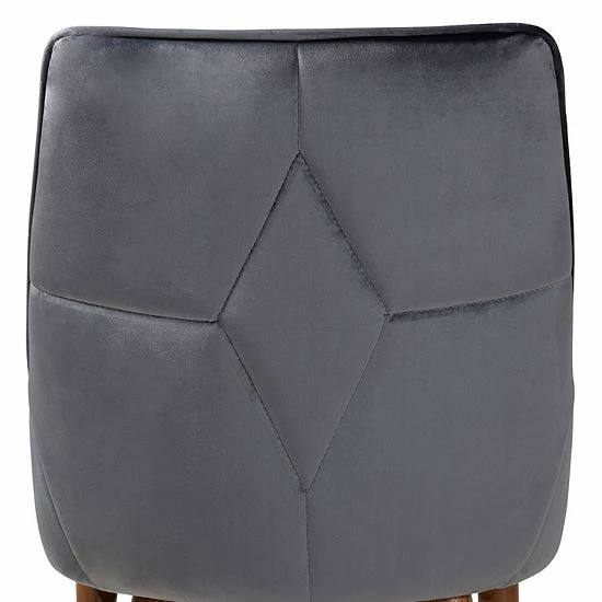 Baxton Studio Gilmore Dining Chair 2-piece Set Gray Walnut Brown 5 Baxton Studio Gilmore Dining Chair 2-piece Set Gray Walnut Brown - Image 5