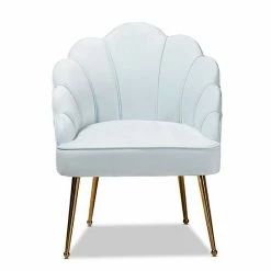 Baxton Studio Cinzia Scalloped Accent Chair Blue -Baxton Studio Sales unnamed file 3199