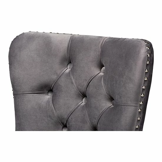 Baxton Studio Remy Dining Chair 2-Piece Set Gray Espresso 6 Baxton Studio Remy Dining Chair 2-Piece Set Gray Espresso - Image 6