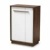 Baxton Studio Mette Medium Brown Shoe Cabinet