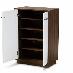 Baxton Studio Mette Medium Brown Shoe Cabinet 9 Baxton Studio Mette Medium Brown Shoe Cabinet -Baxton Studio Sales unnamed file 3204