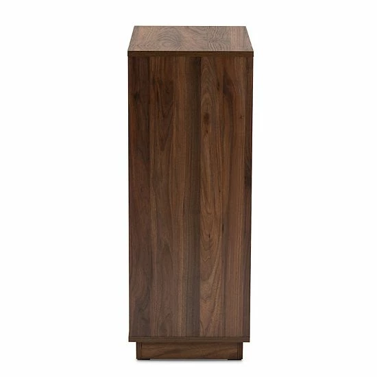 Baxton Studio Mette Medium Brown Shoe Cabinet 4 Baxton Studio Mette Medium Brown Shoe Cabinet - Image 4