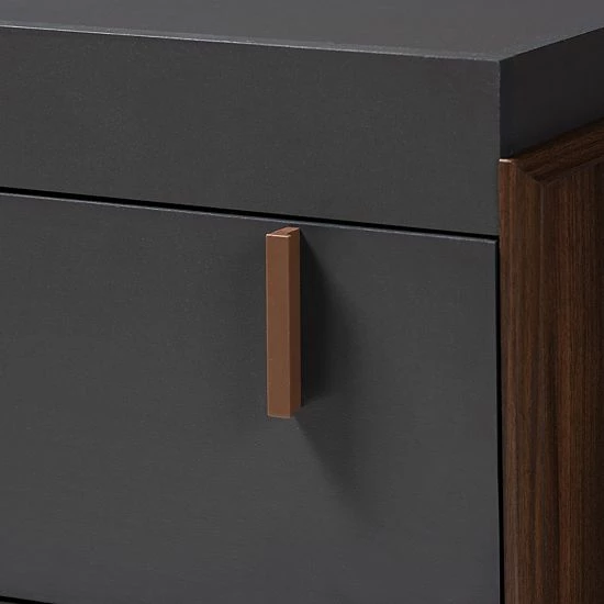 Baxton Studio Rikke Charcoal Dresser 5 Baxton Studio Rikke Charcoal Dresser - Image 5