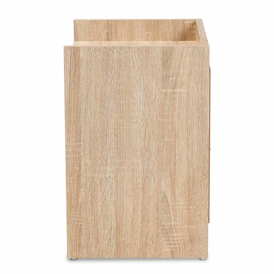 Baxton Studio Hale Nightstand Table Walnut Brown 4 Baxton Studio Hale Nightstand Table Walnut Brown - Image 4