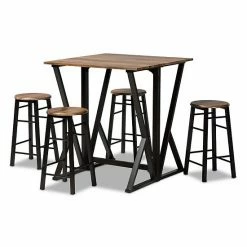 Baxton Studio Richard Pub Table & Stool 5-piece Set -Baxton Studio Sales unnamed file 3306