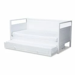 Baxton Studio Cintia Twin Daybed & Trundle Bed White
