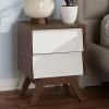 Baxton Studio Hildon 2-Drawer Nightstand