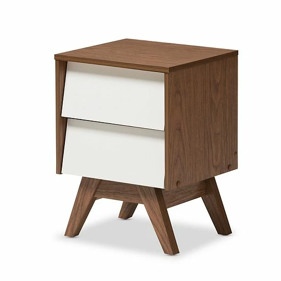 Baxton Studio Hildon 2-Drawer Nightstand 2 Baxton Studio Hildon 2-Drawer Nightstand - Image 2