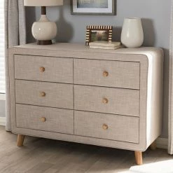 Baxton Studio Jonesy Upholstered 6-Drawer Dresser Light Beige 15 Baxton Studio Jonesy Upholstered 6-Drawer Dresser Light Beige -Baxton Studio Sales unnamed file 3422